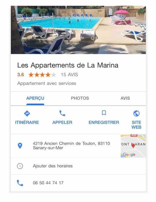 Les Appartements De La Marina ซานารี-ซูร์-แมร์ ภายนอก รูปภาพ